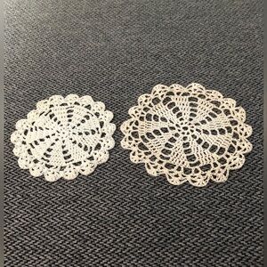 Vintage 1990’s Hand Crafted Crocheted Coasters/Doilies (2).